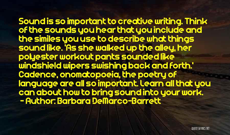 Does Onomatopoeia Go In Quotes By Barbara DeMarco-Barrett