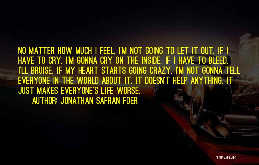 Doesn't Matter How I Feel Quotes By Jonathan Safran Foer