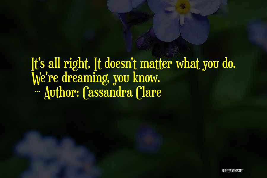 Doesn't Matter What You Do Quotes By Cassandra Clare