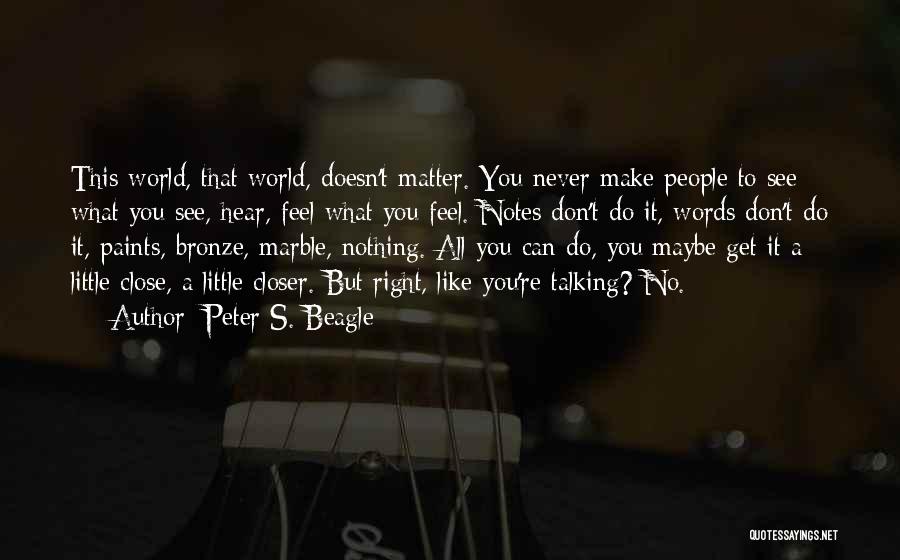 Doesn't Matter What You Do Quotes By Peter S. Beagle