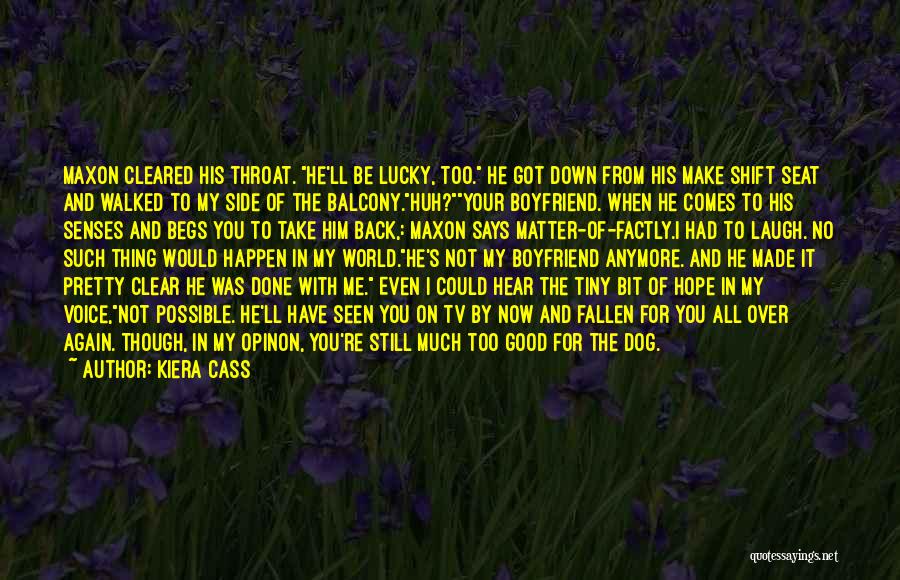 Dog And Boyfriend Quotes By Kiera Cass