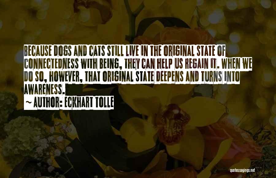 Dog And Cats Quotes By Eckhart Tolle