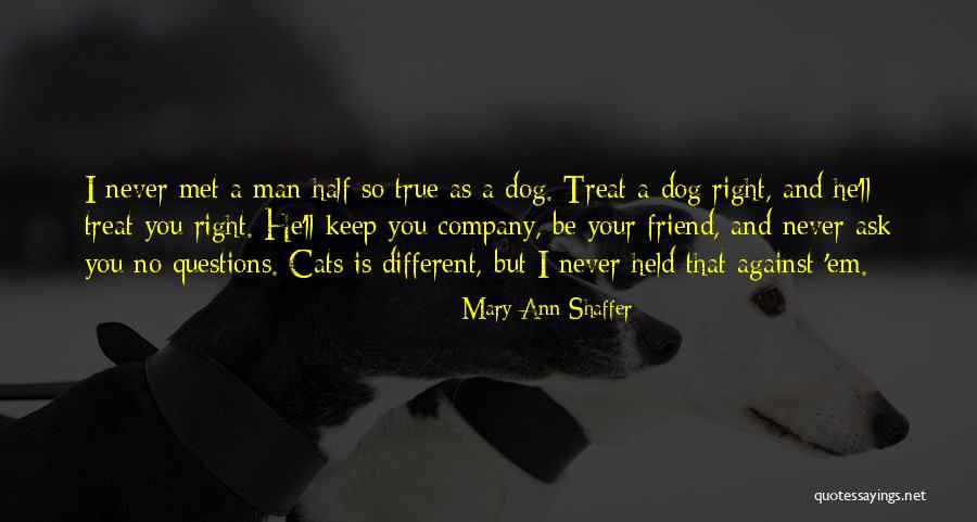 Dog And Cats Quotes By Mary Ann Shaffer