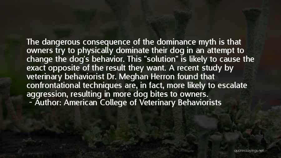 Dog Bites Quotes By American College Of Veterinary Behaviorists