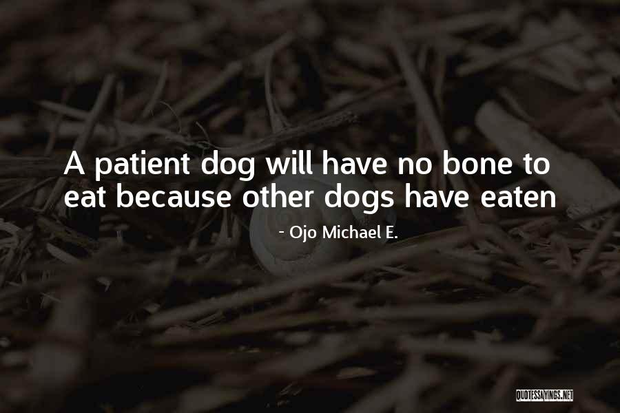 Dog Bone Quotes By Ojo Michael E. Dog Bone Quotes By Ojo Michael E.