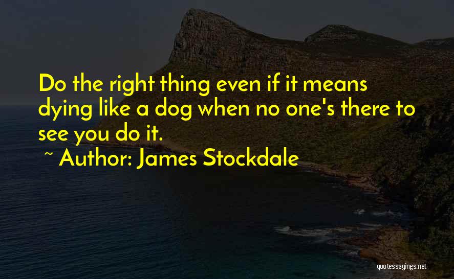 Dog Dying Quotes By James Stockdale
