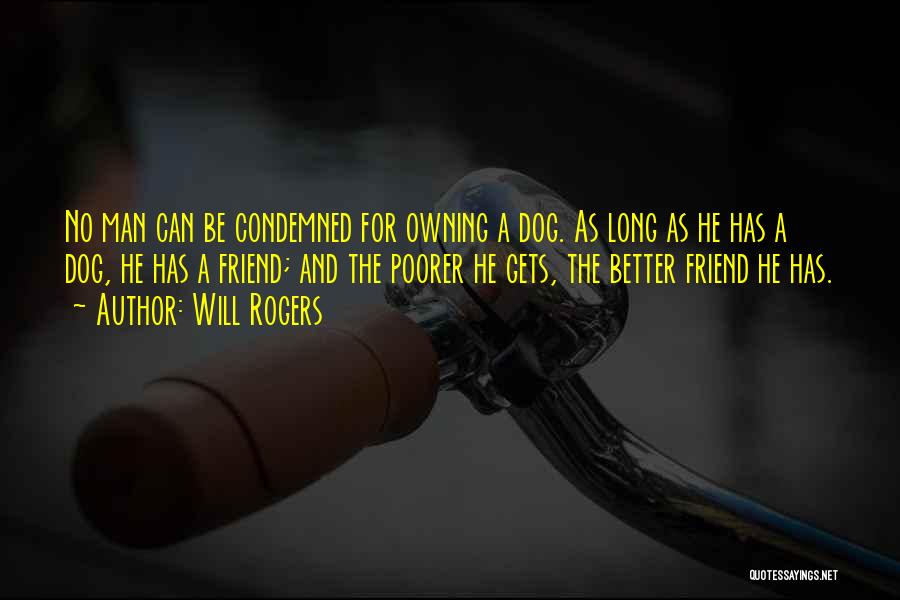 Dog Man's Best Friend Quotes By Will Rogers