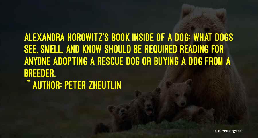 Dog Rescue Quotes By Peter Zheutlin