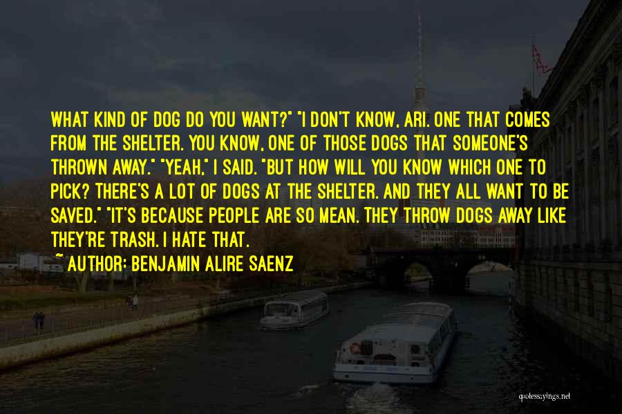 Dog Shelter Quotes By Benjamin Alire Saenz