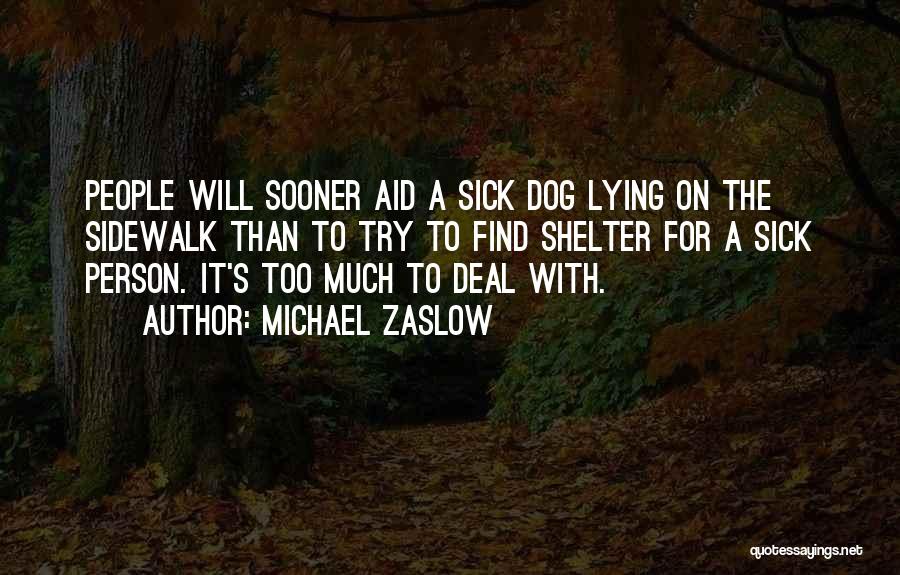 Dog Shelter Quotes By Michael Zaslow