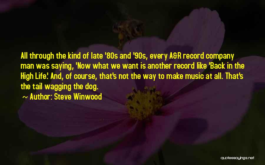 Dog Wagging Tail Quotes By Steve Winwood