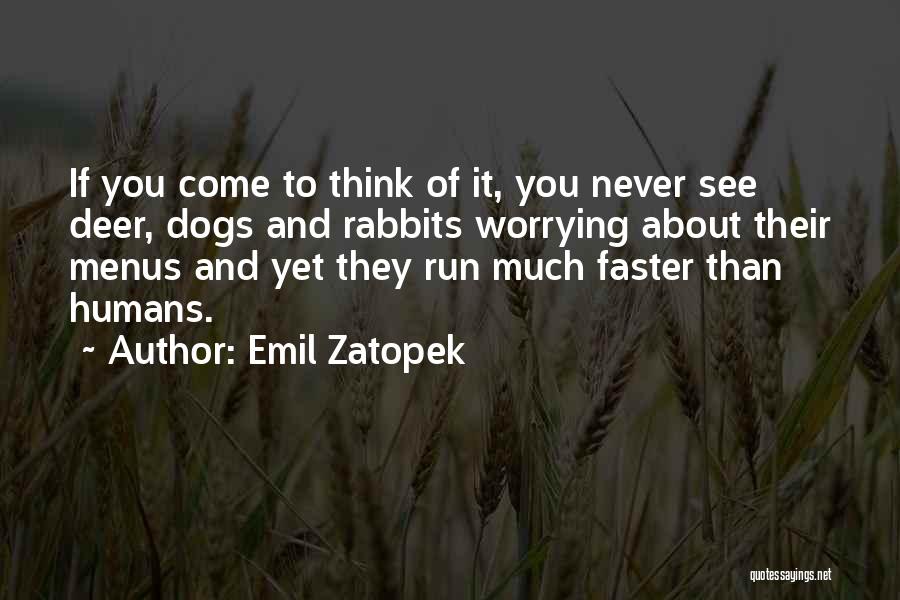 Dogs And Humans Quotes By Emil Zatopek
