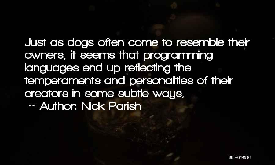 Dogs And Their Owners Quotes By Nick Parish