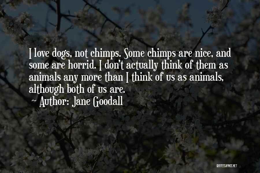 Dogs Love Us Quotes By Jane Goodall
