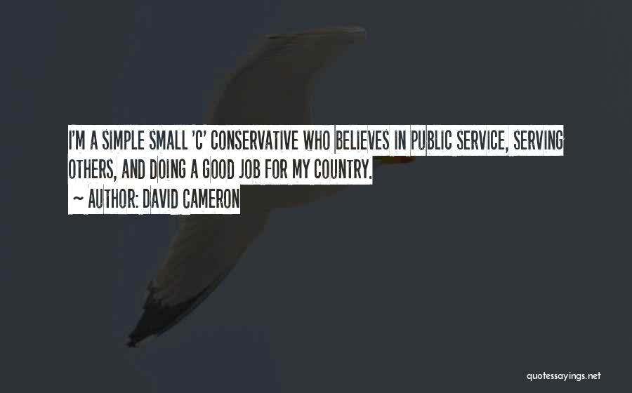 Doing A Good Job Quotes By David Cameron