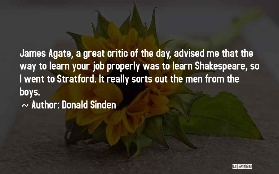 Doing A Job Properly Quotes By Donald Sinden