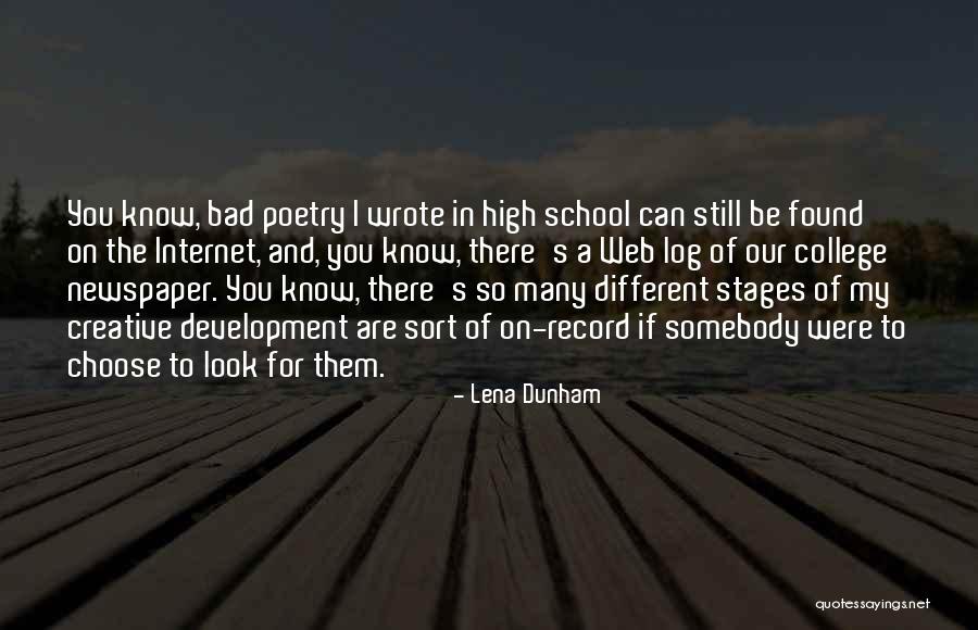 Doing Bad In School Quotes By Lena Dunham