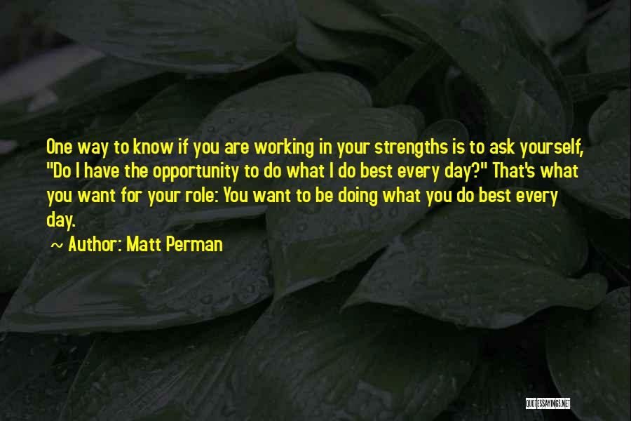 Doing Best For Yourself Quotes By Matt Perman