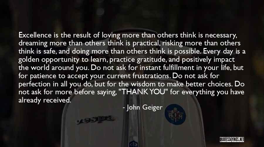 Doing Better Than Before Quotes By John Geiger