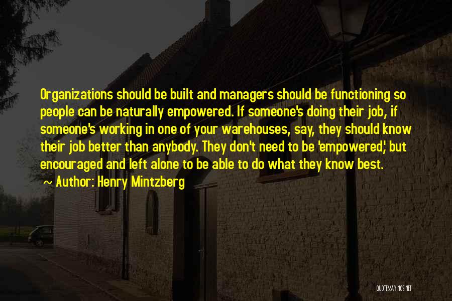 Doing Better Than Someone Quotes By Henry Mintzberg