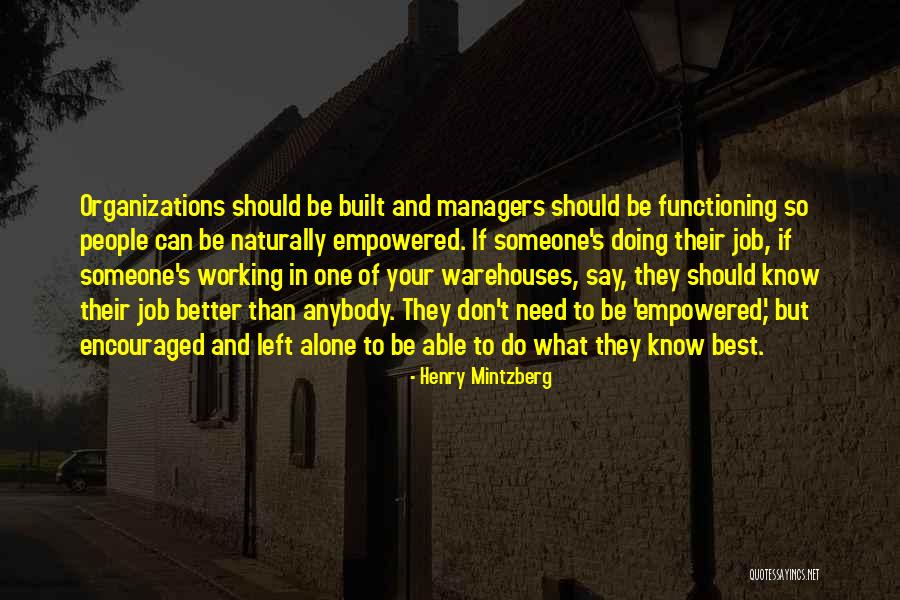 Doing Better Than Your Best Quotes By Henry Mintzberg