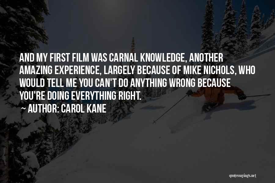Doing Everything Wrong Quotes By Carol Kane