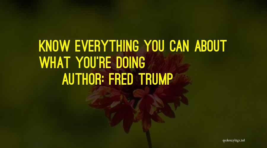 Doing Everything You Can Quotes By Fred Trump