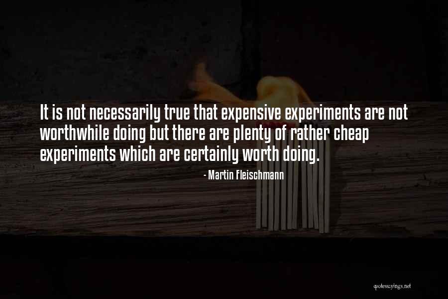 Doing Experiments Quotes By Martin Fleischmann