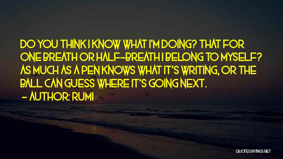 Doing For Myself Quotes By Rumi