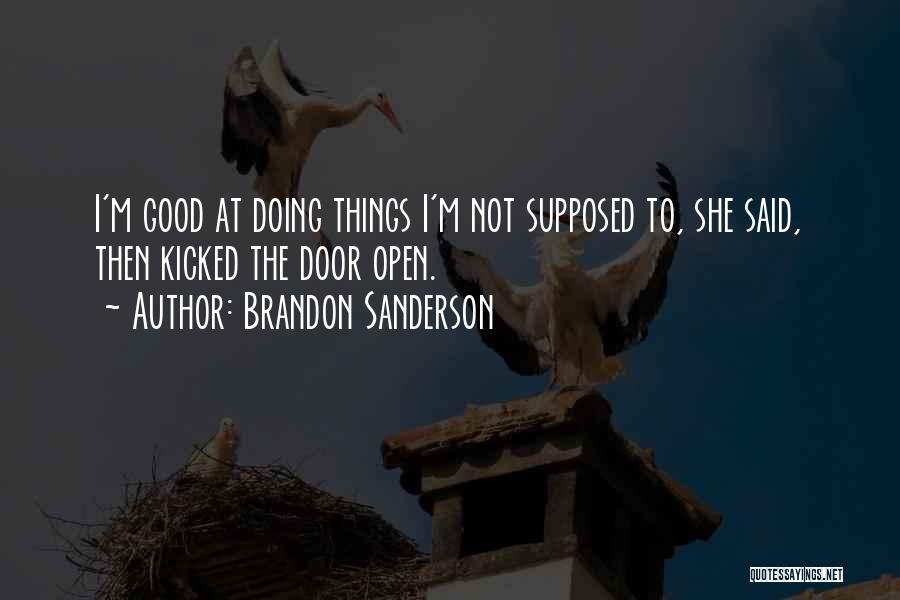 Doing Good Things Quotes By Brandon Sanderson