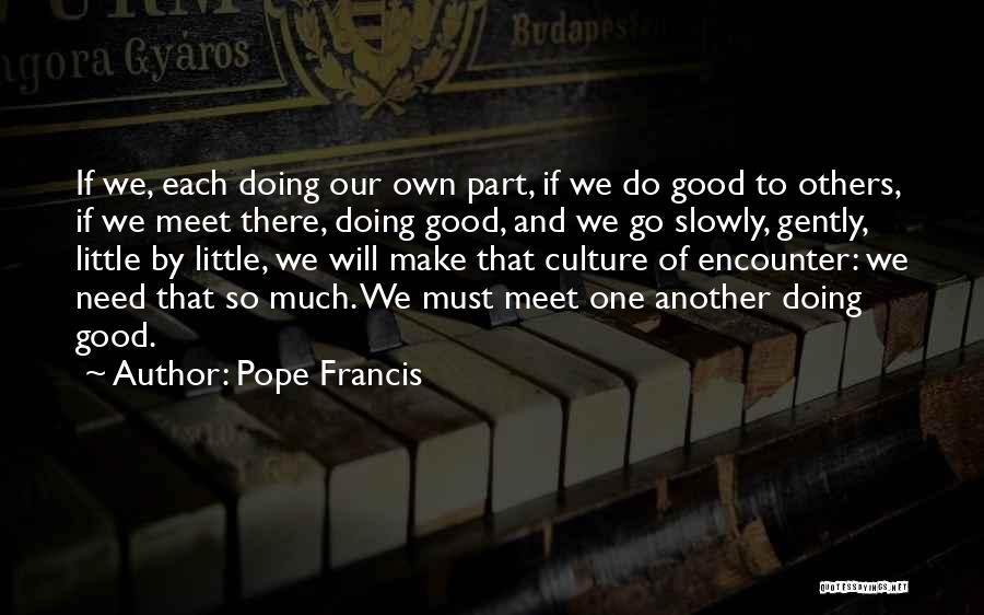 Doing Good To Others Quotes By Pope Francis