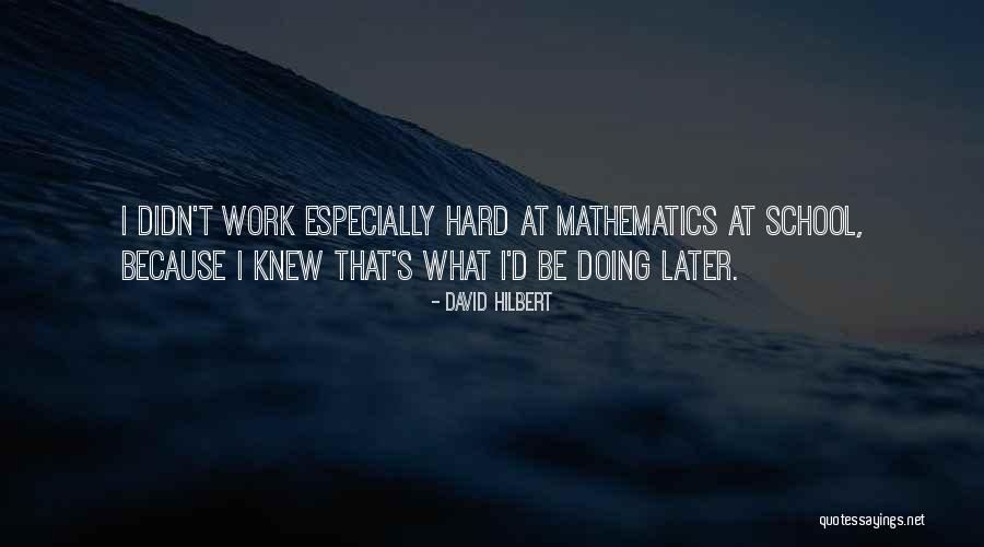 Doing Hard Work Quotes By David Hilbert Doing Hard Work Quotes By David Hilbert