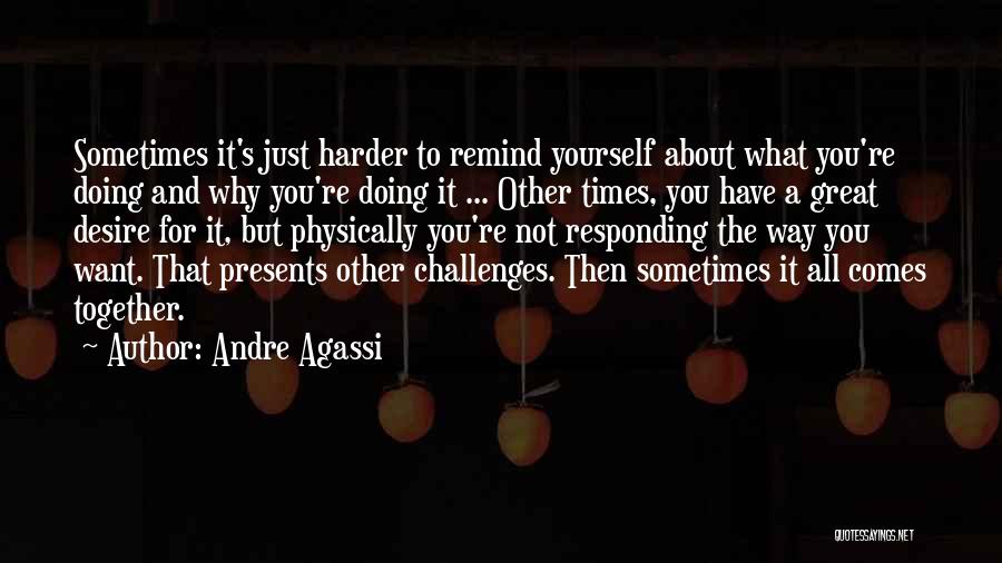 Doing It All Yourself Quotes By Andre Agassi