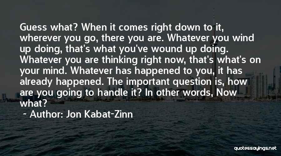 Doing It Right Quotes By Jon Kabat-Zinn