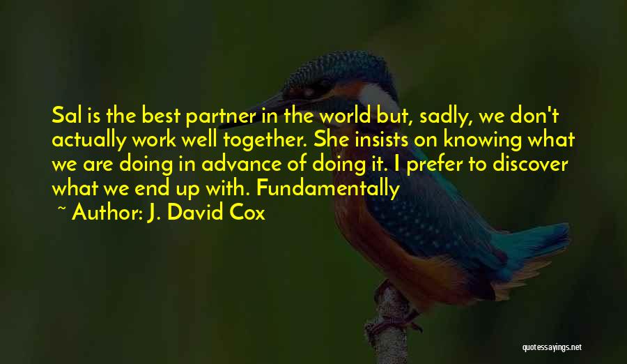 Doing It Together Quotes By J. David Cox