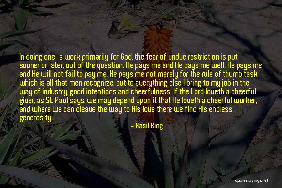 Doing Job Well Quotes By Basil King Doing Job Well Quotes By Basil King