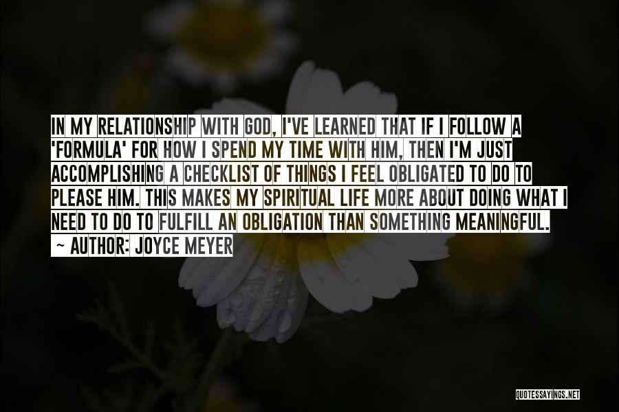 Doing Meaningful Things Quotes By Joyce Meyer