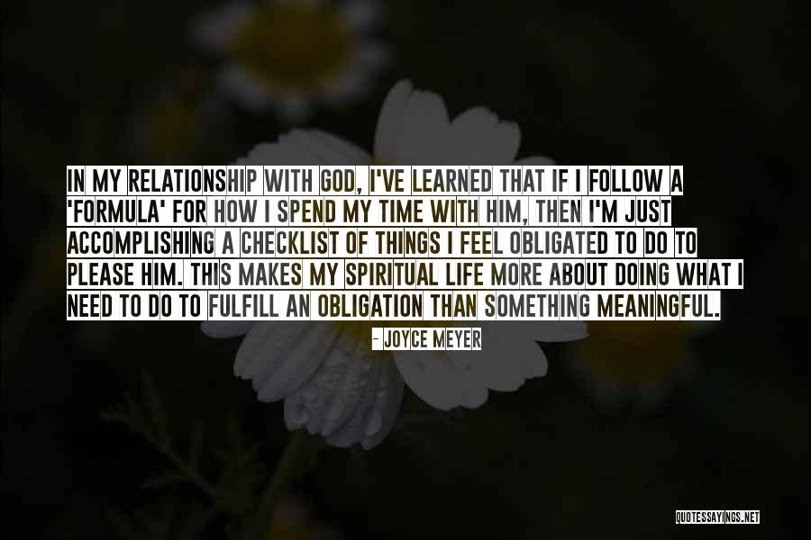 Doing Meaningful Things Quotes By Joyce Meyer