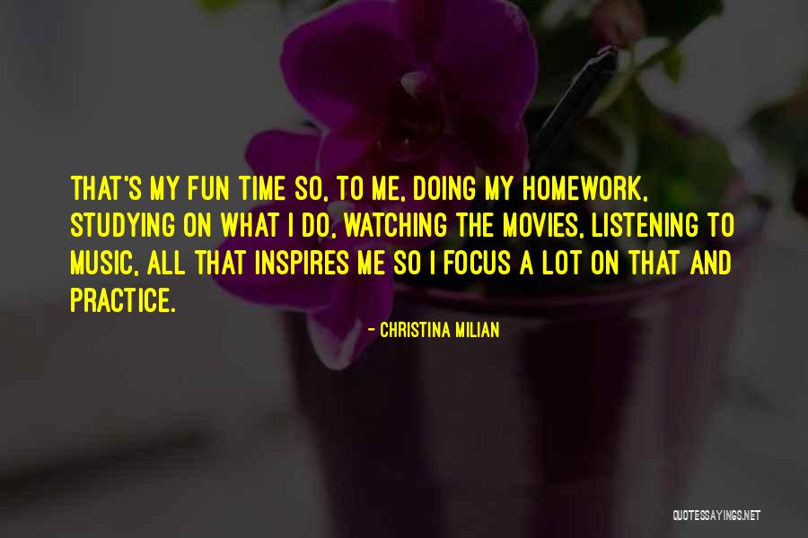 Doing My Homework Quotes By Christina Milian