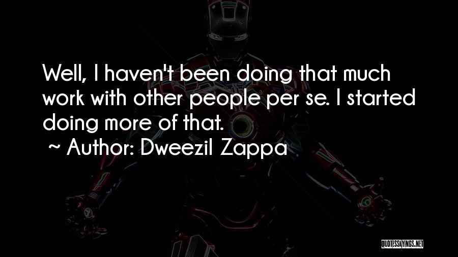 Doing Other People's Work Quotes By Dweezil Zappa