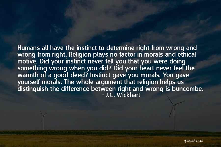 Doing Right And Wrong Quotes By J.C. Wickhart