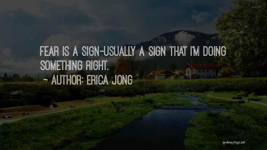 Doing Something Right Quotes By Erica Jong