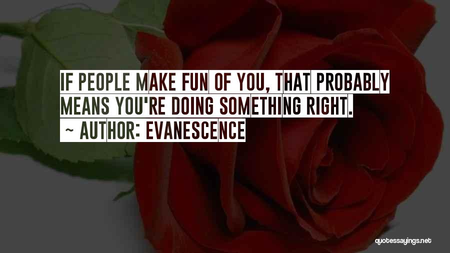 Doing Something Right Quotes By Evanescence