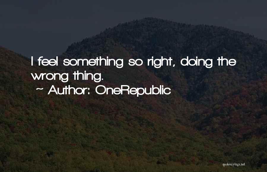 Doing Something Right Quotes By OneRepublic