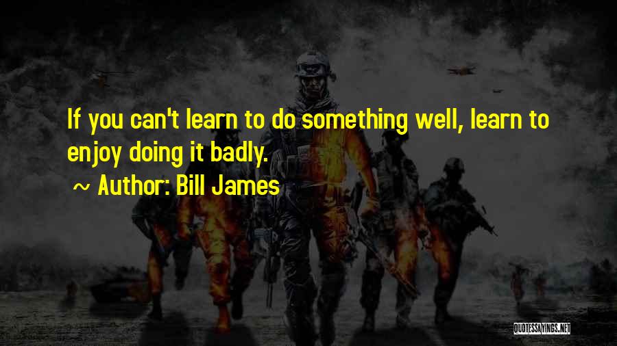 Doing Something Well Quotes By Bill James