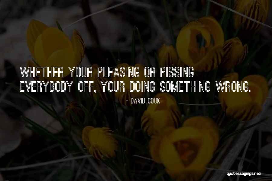 Doing Something Wrong Quotes By David Cook