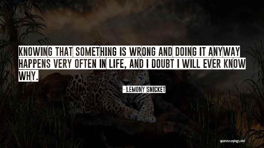 Doing Something Wrong Quotes By Lemony Snicket