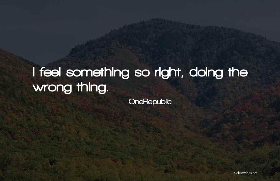 Doing Something Wrong Quotes By OneRepublic