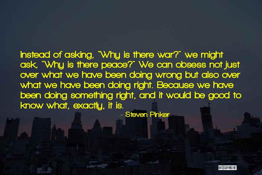 Doing Something Wrong Quotes By Steven Pinker