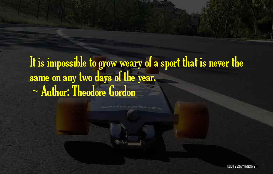 Doing The Impossible In Sports Quotes By Theodore Gordon